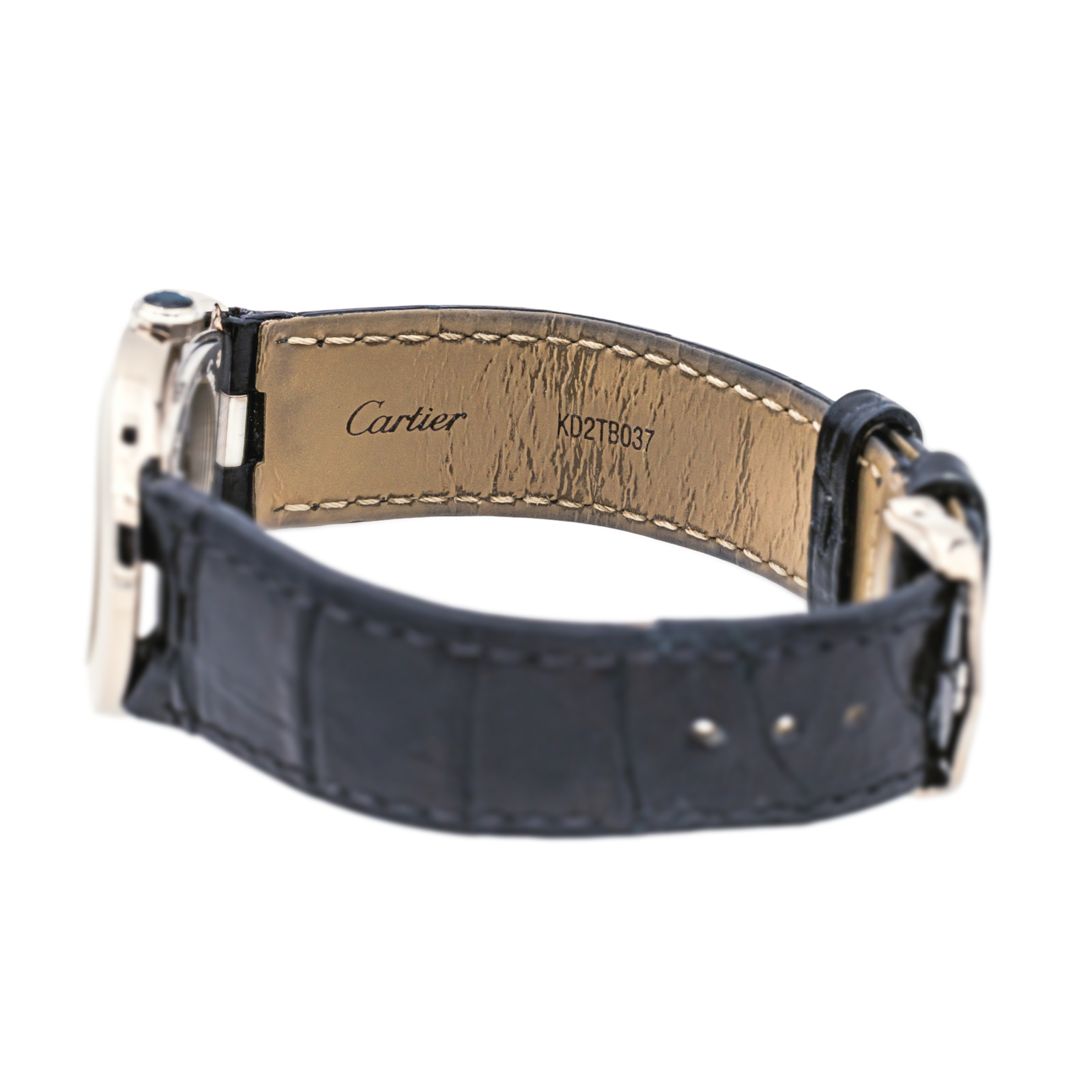 Cartier Montre Baignoire Or blanc Saphir