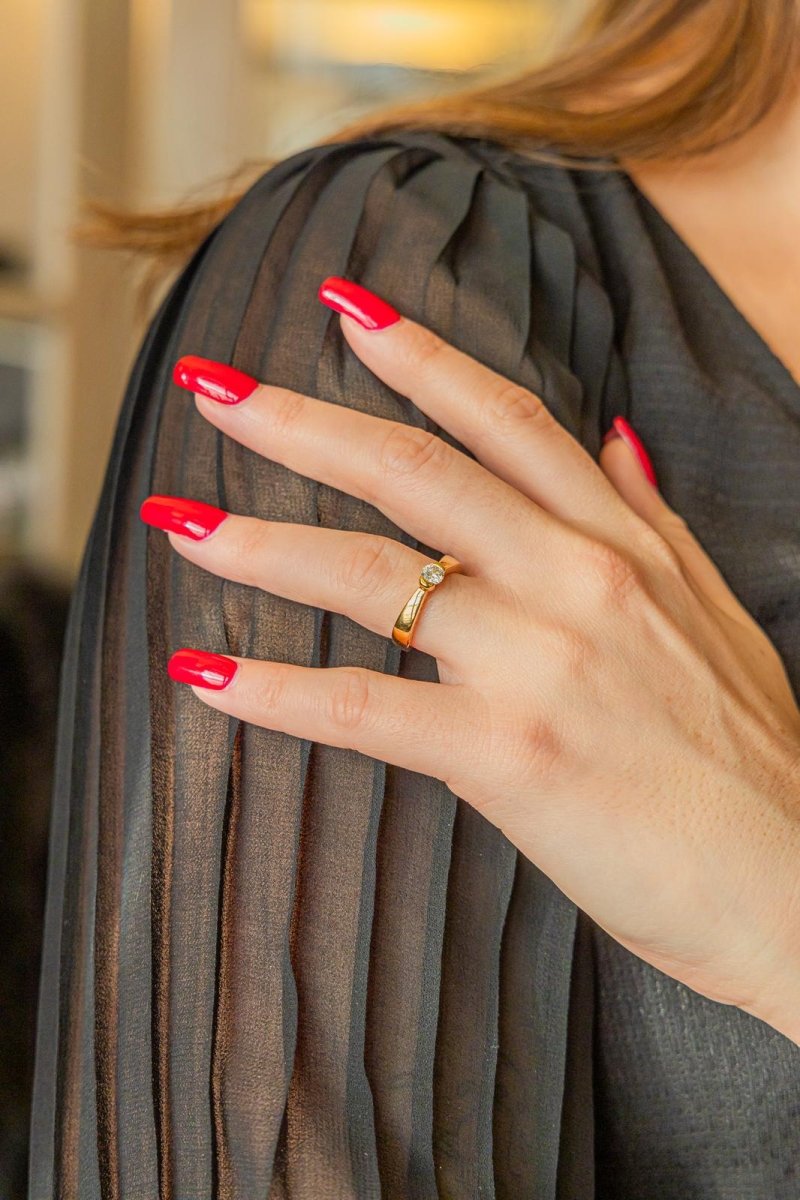 Balmain Bague Or jaune Diamant - Maison Eloe