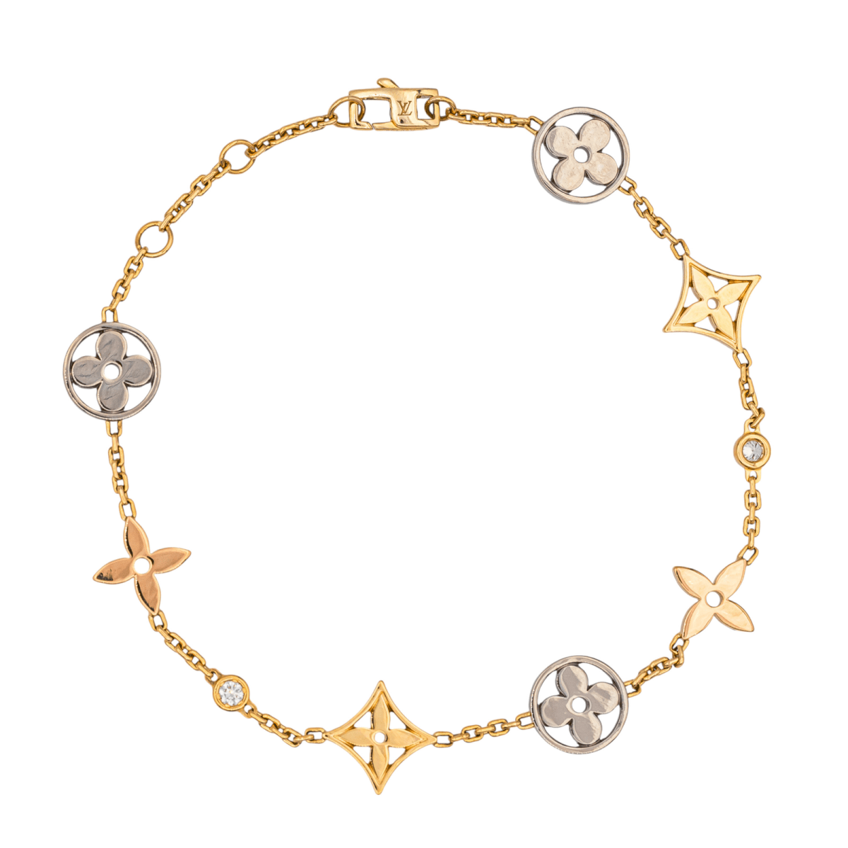 Louis Vuitton Bracelet Blossom Or jaune, Or blanc, Or rose Diamant - Maison Eloe