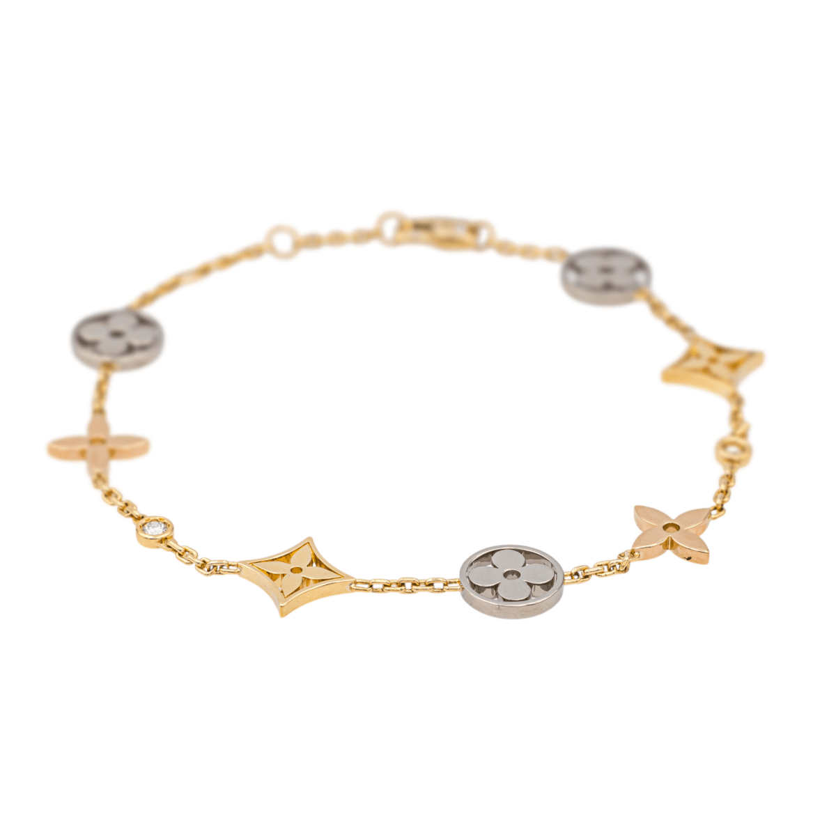 Louis Vuitton Bracelet Blossom Or jaune, Or blanc, Or rose Diamant - Maison Eloe