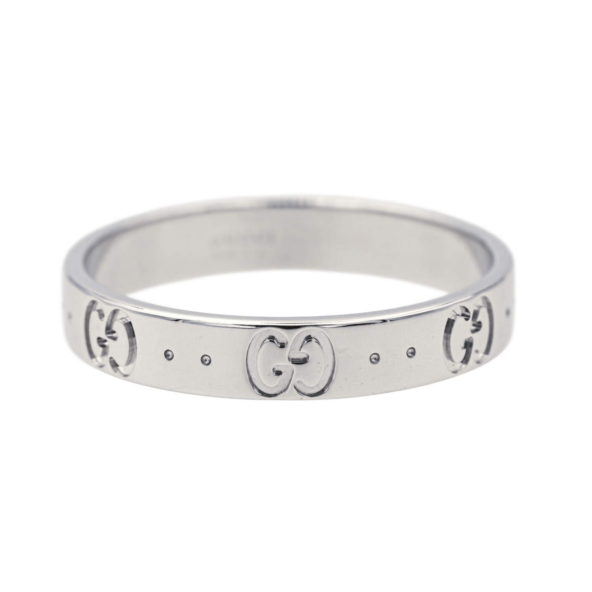 Gucci Bague Fine Icon Or blanc - Maison Eloe
