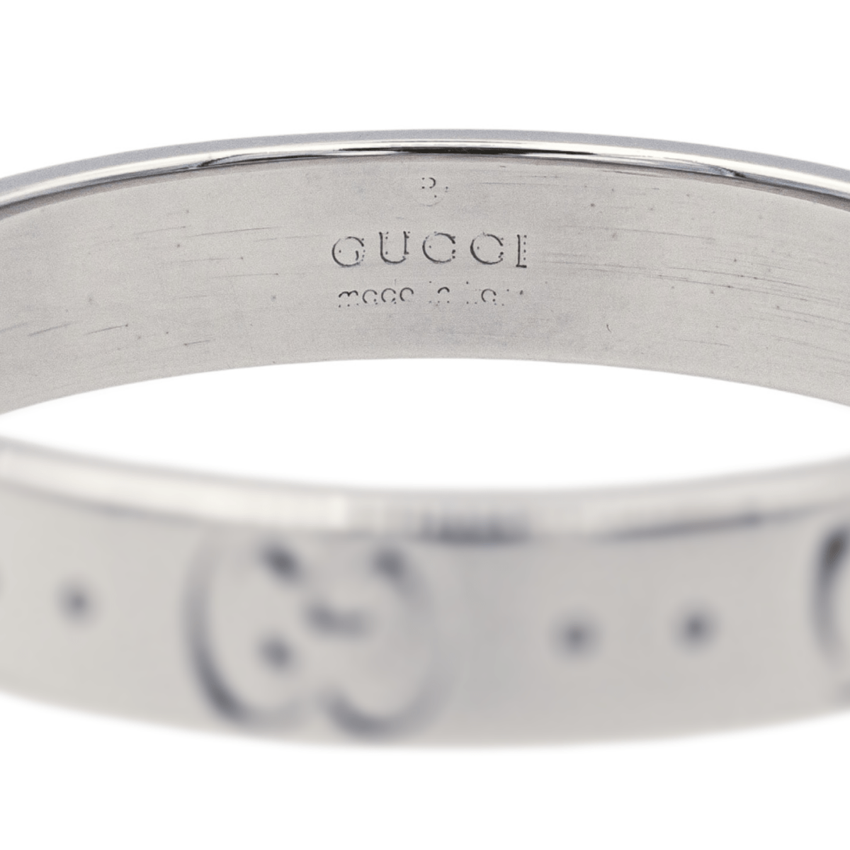 Gucci Bague Fine Icon Or blanc - Maison Eloe