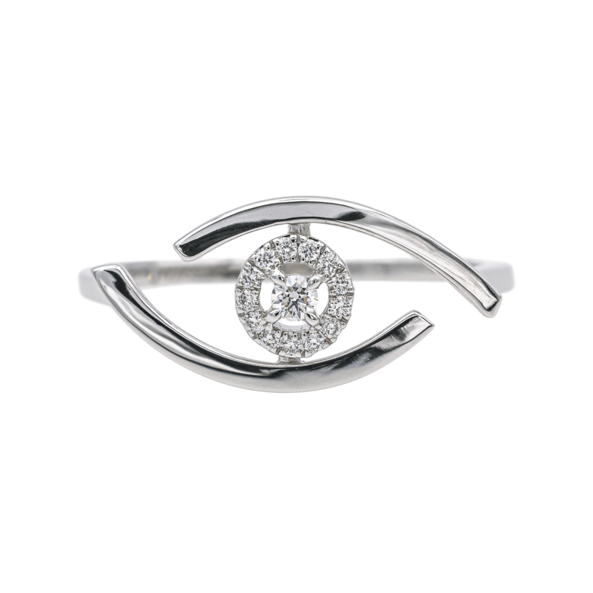 Messika Bague Lucky eye Or blanc Diamant - Maison Eloe
