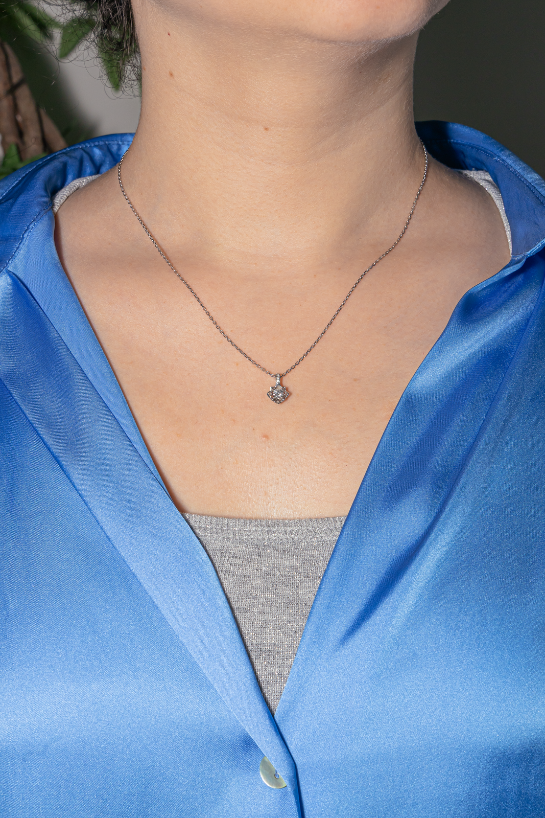 Mauboussin Collier Pendentif Ma reine d'amour Or blanc Diamant