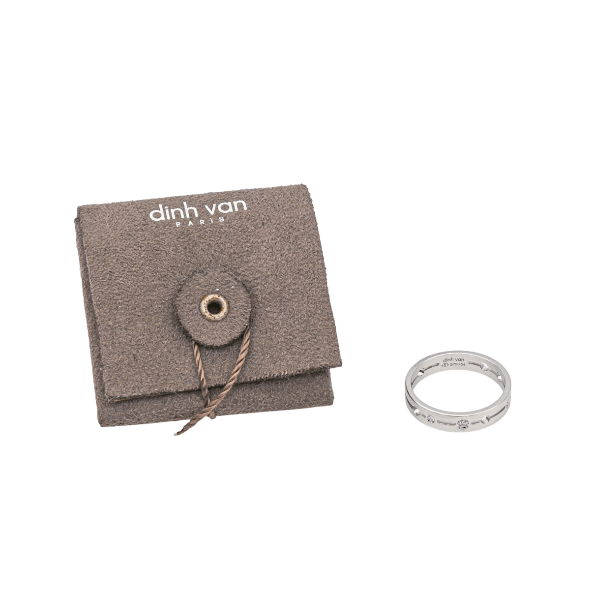 Dinh Van Bague Pulse Or blanc Diamant - Maison Eloe