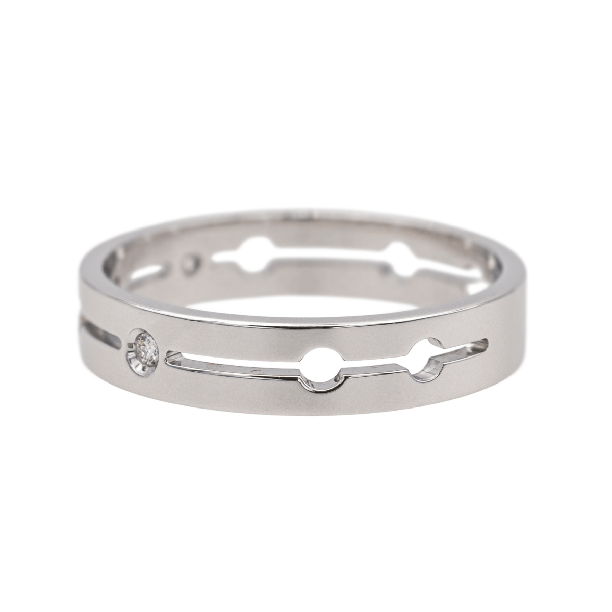 Dinh Van Bague Pulse Or blanc Diamant - Maison Eloe