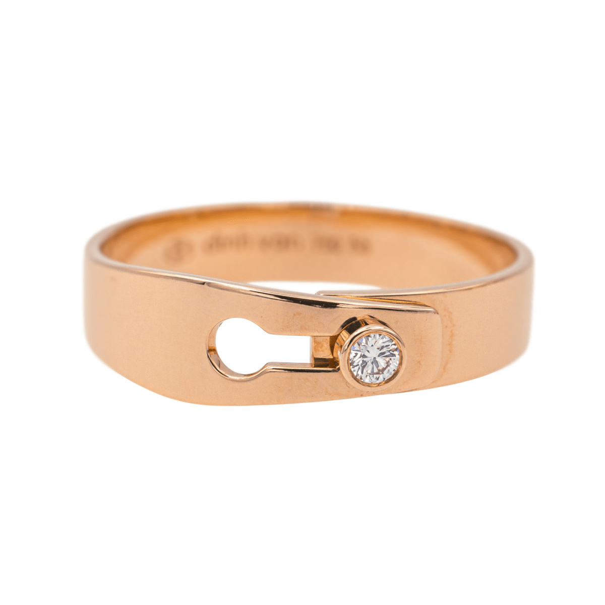 Dinh Van Bague Serrure Or rose Diamant - Maison Eloe