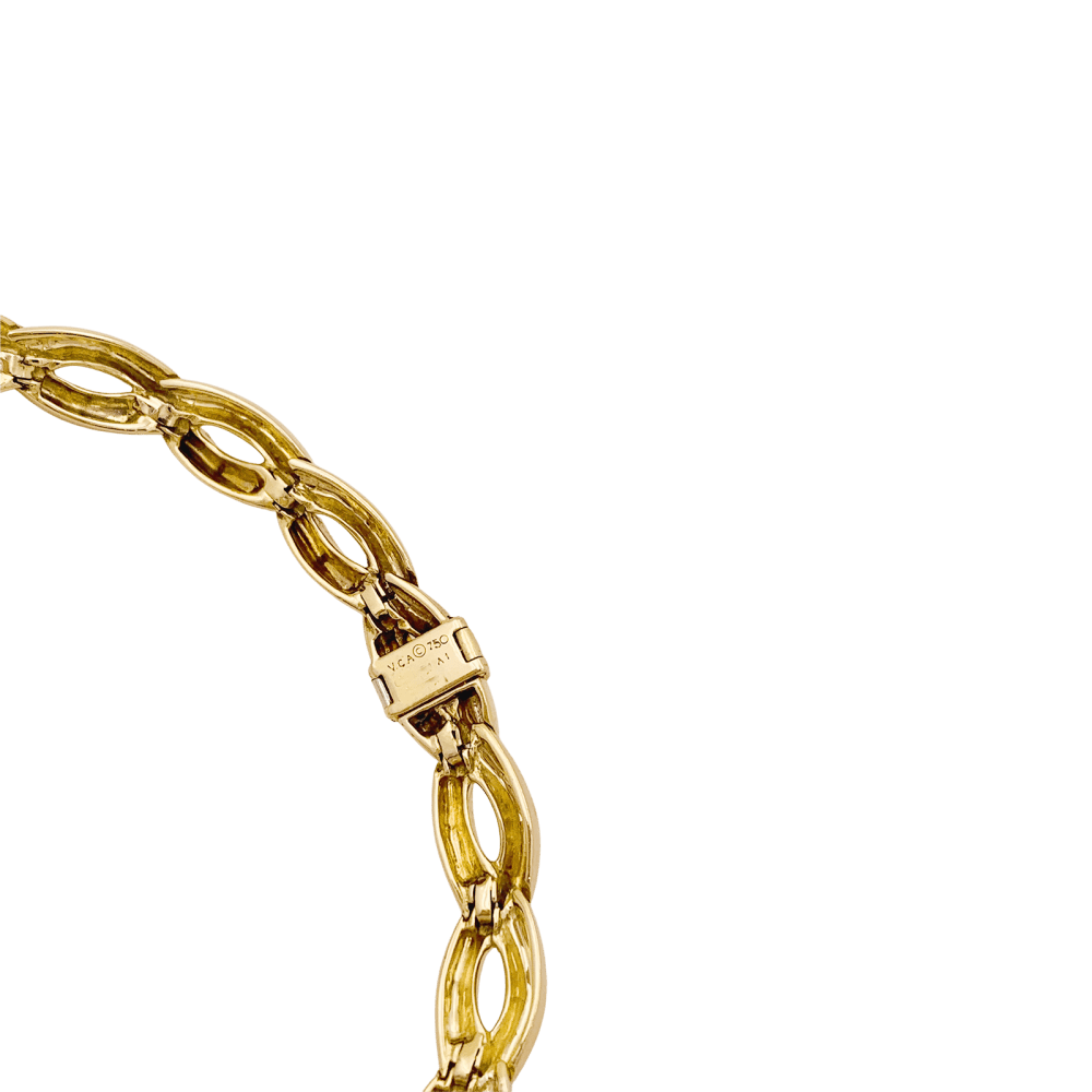 Collier Van Cleef & Arpels, or jaune, diamants.