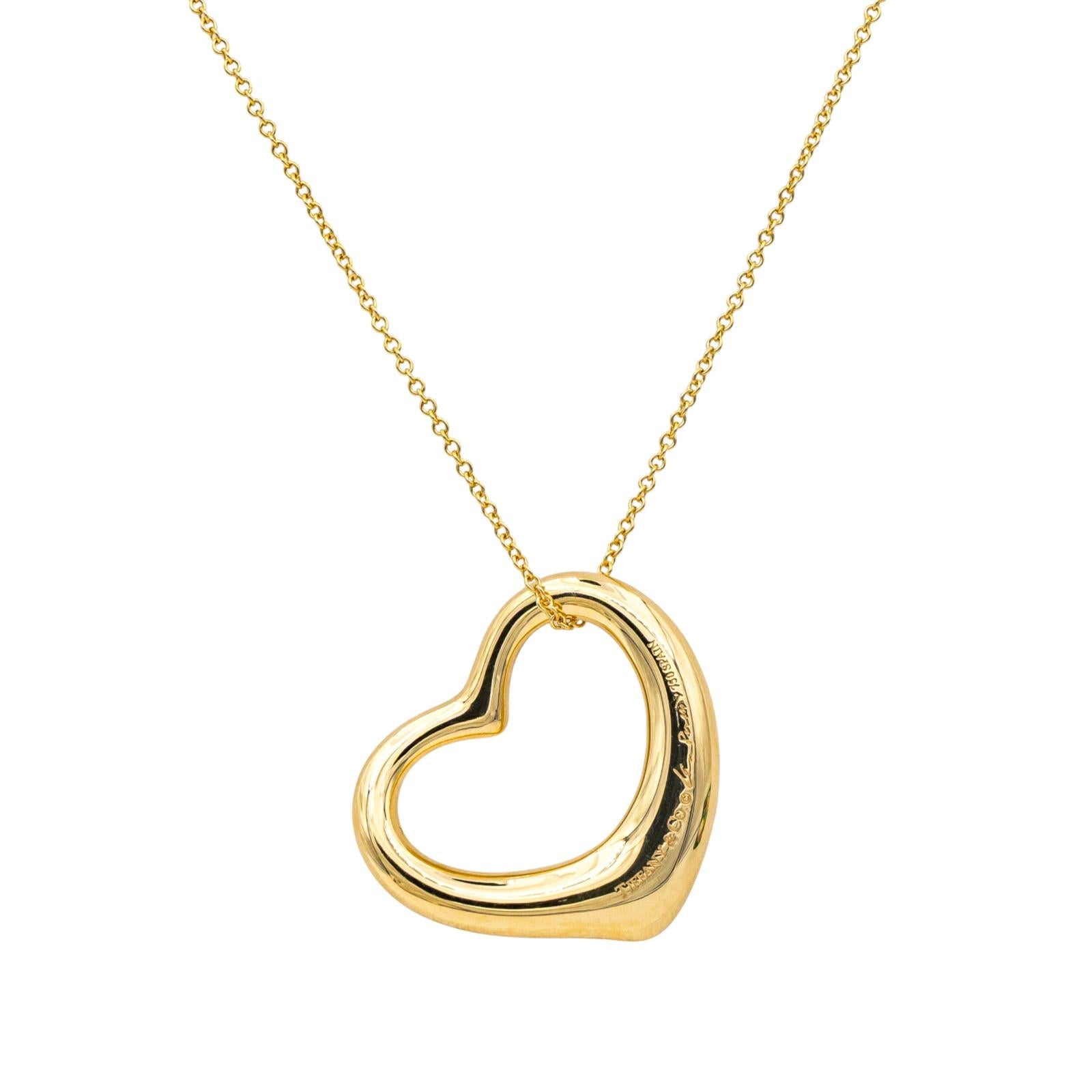 Tiffany & Co Collier Open heart Or jaune