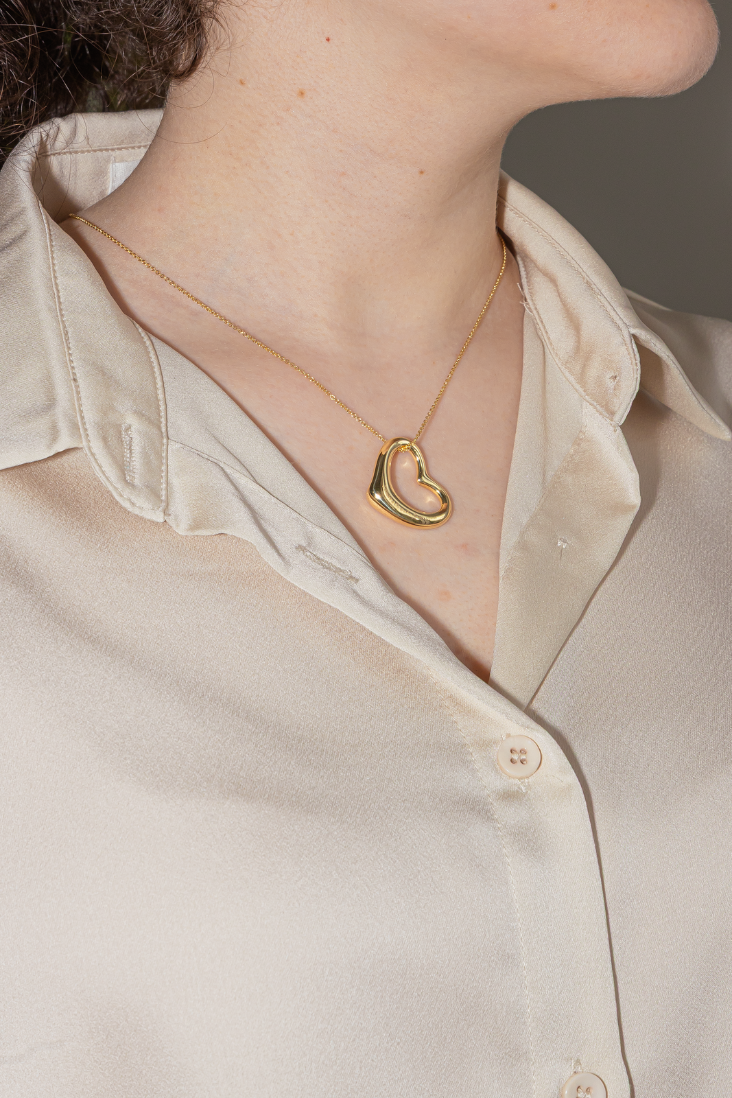 Tiffany & Co Collier Open heart Or jaune