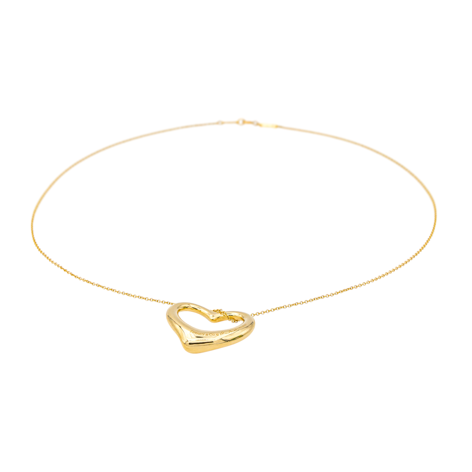 Tiffany & Co Collier Open heart Or jaune