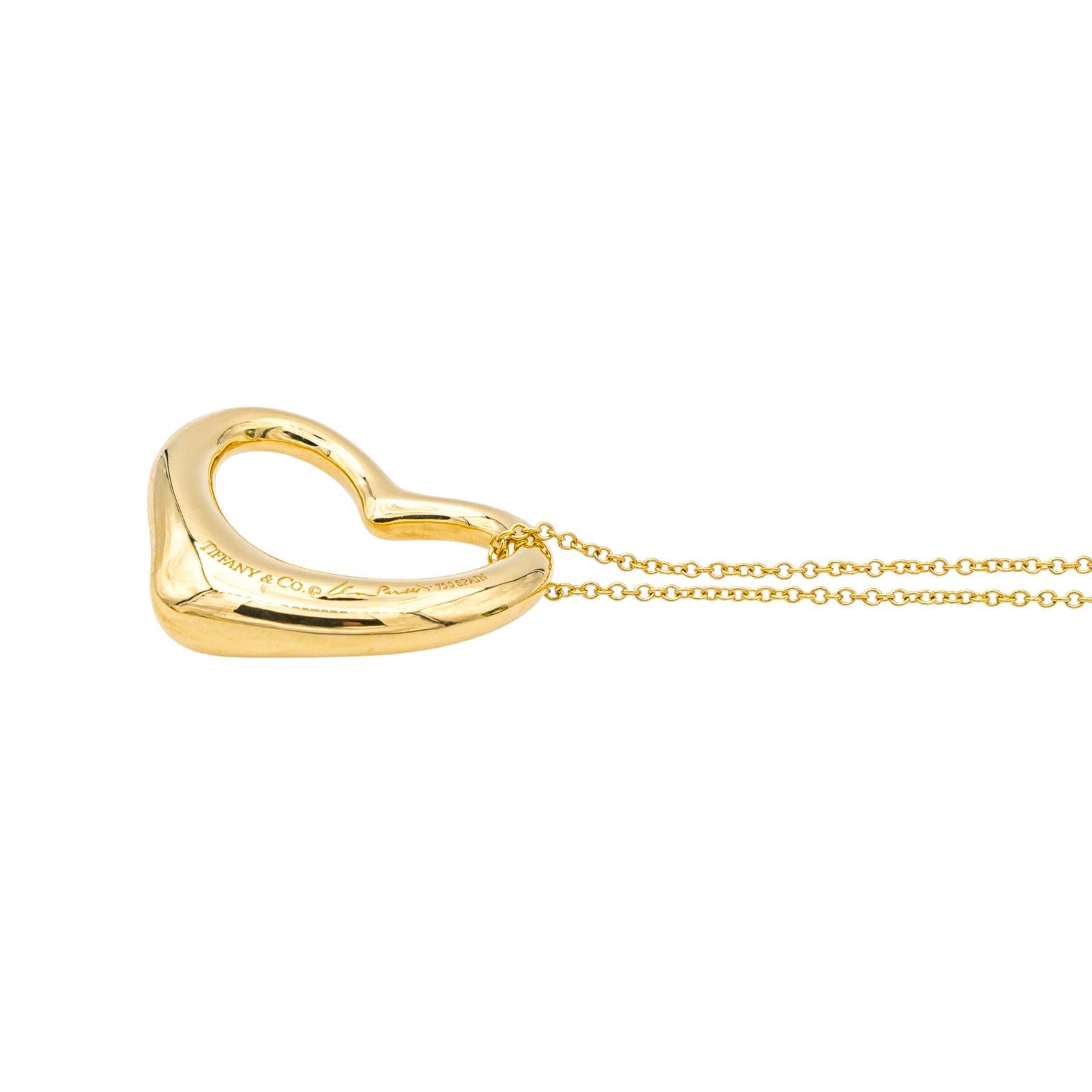 Tiffany & Co Collier Open heart Or jaune