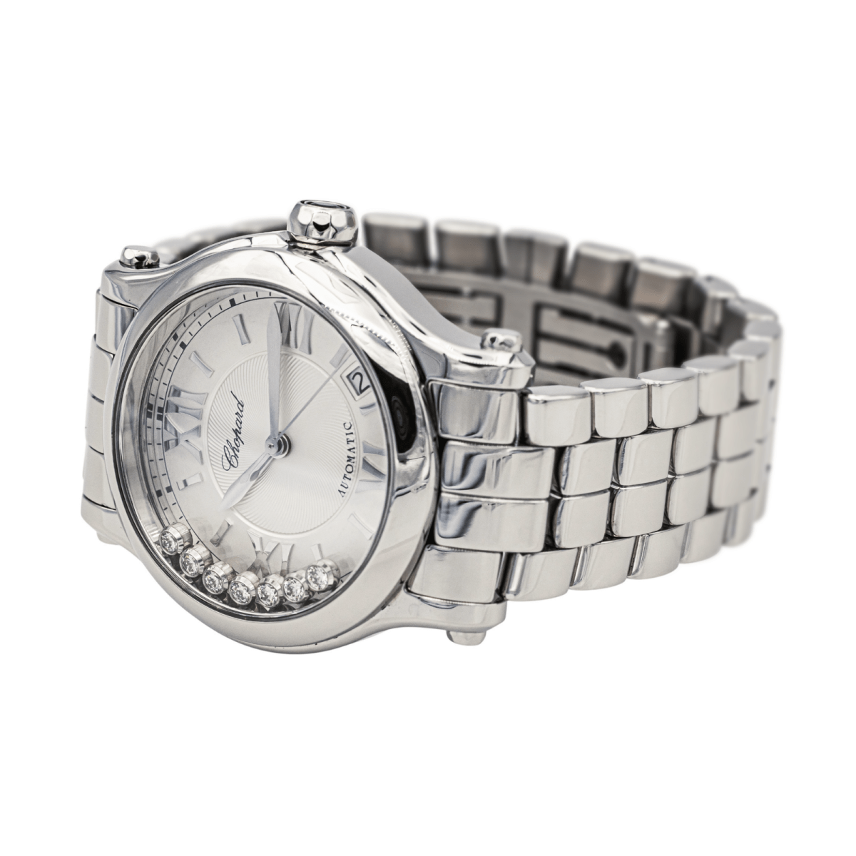 Chopard Montre Happy Sport Acier Diamant - Maison Eloe