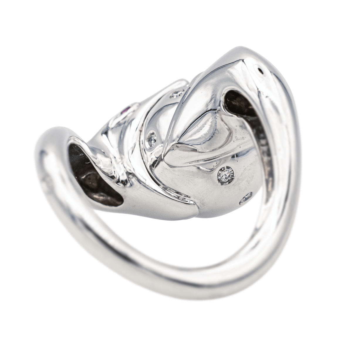 Boucheron Bague Cocktail Trouble Or blanc Diamant - Maison Eloe