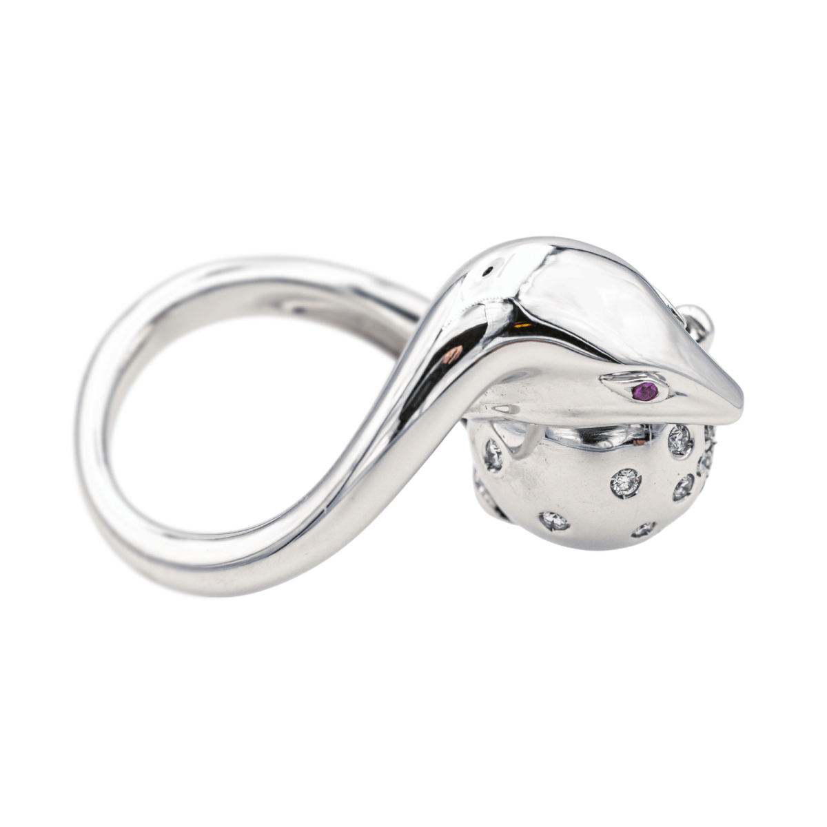 Boucheron Bague Cocktail Trouble Or blanc Diamant - Maison Eloe