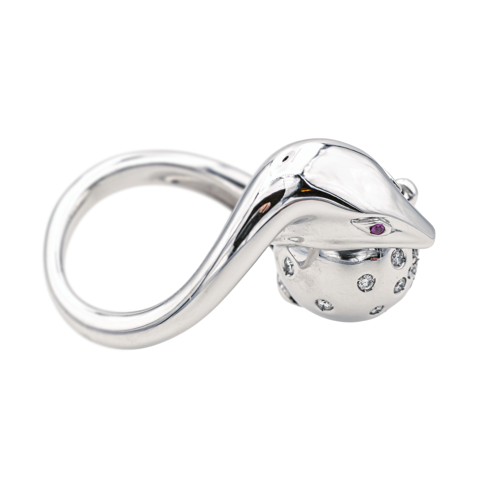 Boucheron Bague Cocktail Trouble Or blanc Diamant