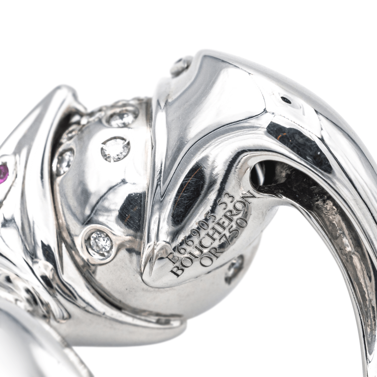 Boucheron Bague Cocktail Trouble Or blanc Diamant - Maison Eloe