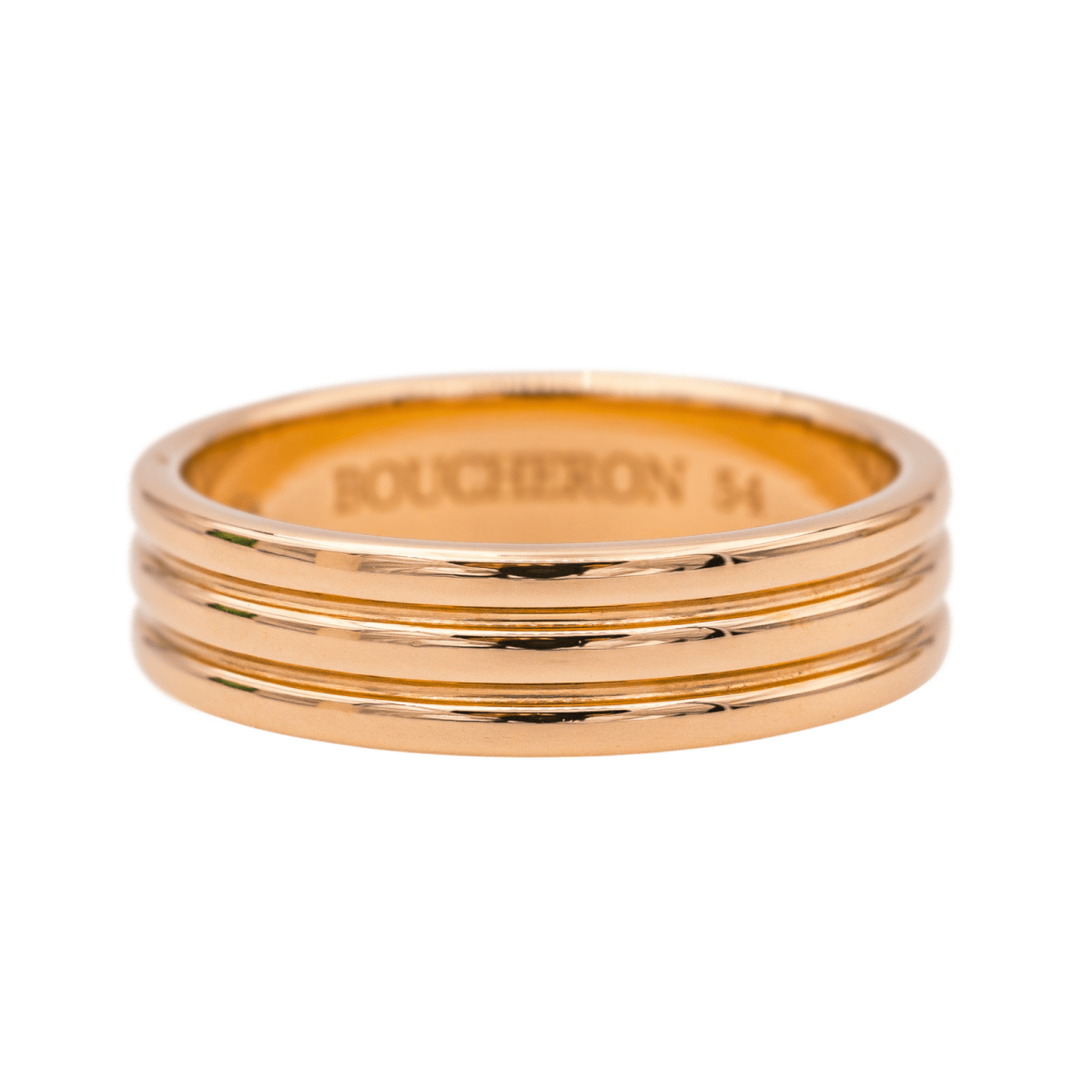 Boucheron Bague Alliance Godron Or rose - Maison Eloe