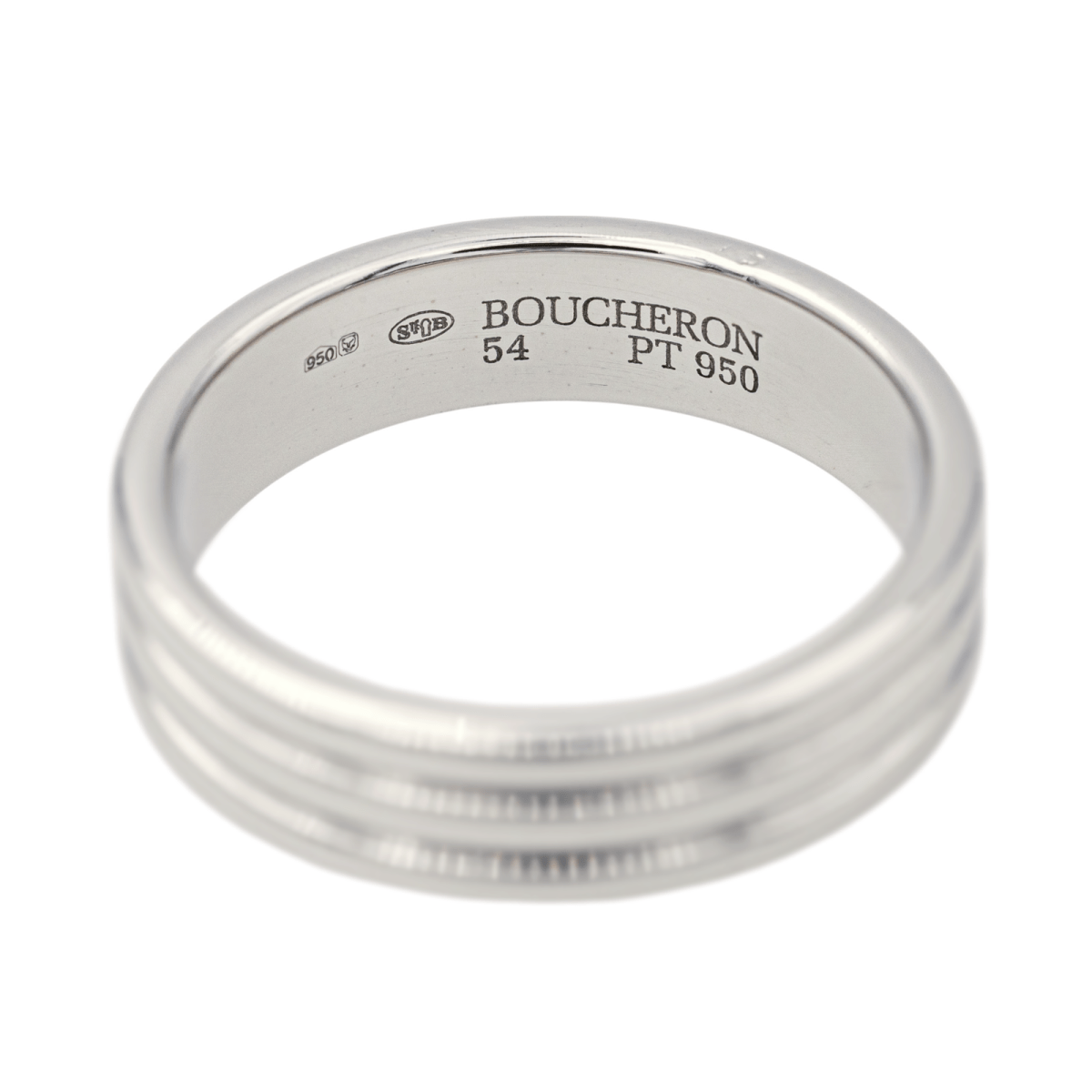Boucheron Bague Alliance Godron Platine - Maison Eloe