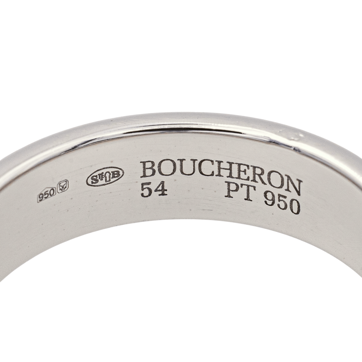 Boucheron Bague Alliance Godron Platine - Maison Eloe