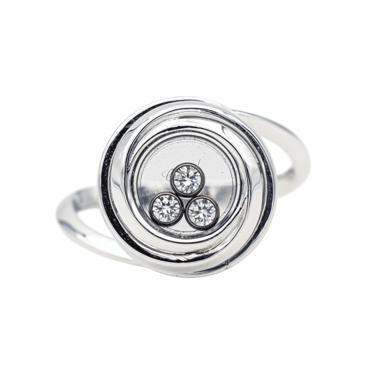 Chopard Bague Happy diamonds Or blanc Diamant - Maison Eloe