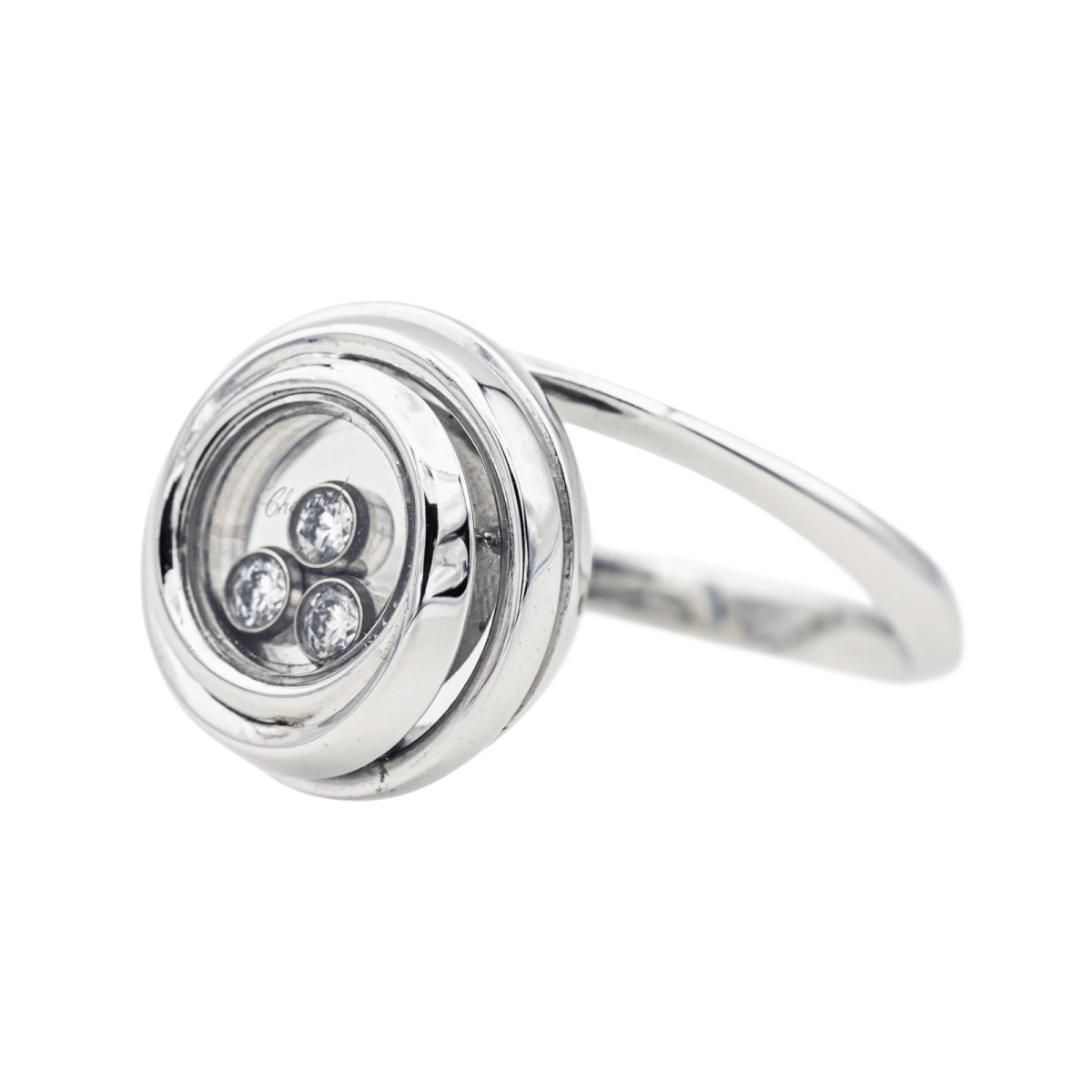 Chopard Bague Happy diamonds Or blanc Diamant - Maison Eloe