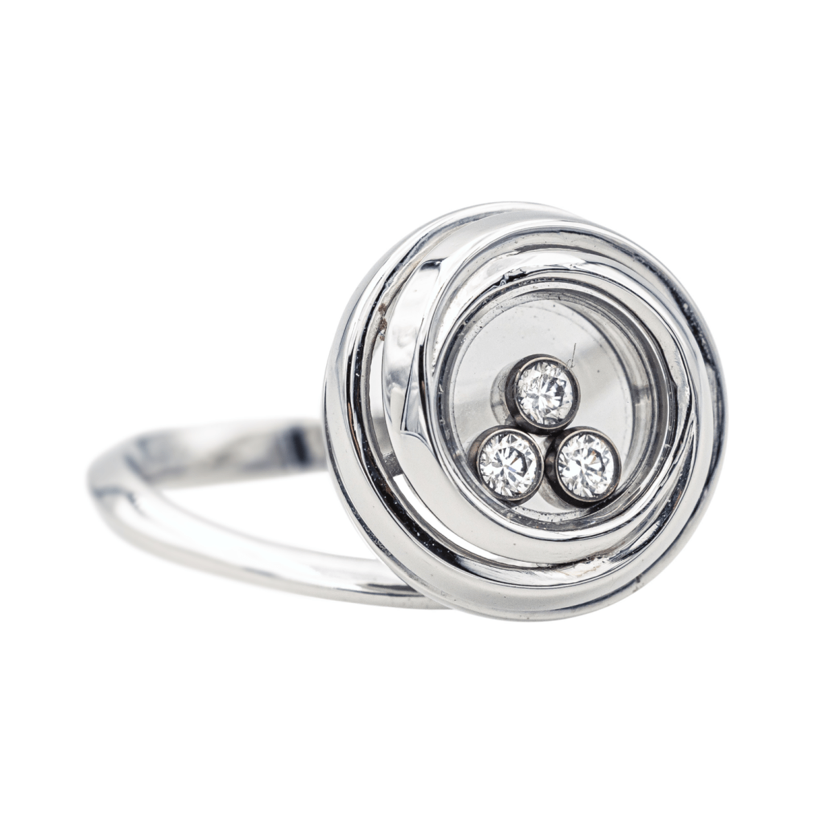 Chopard Bague Happy diamonds Or blanc Diamant - Maison Eloe