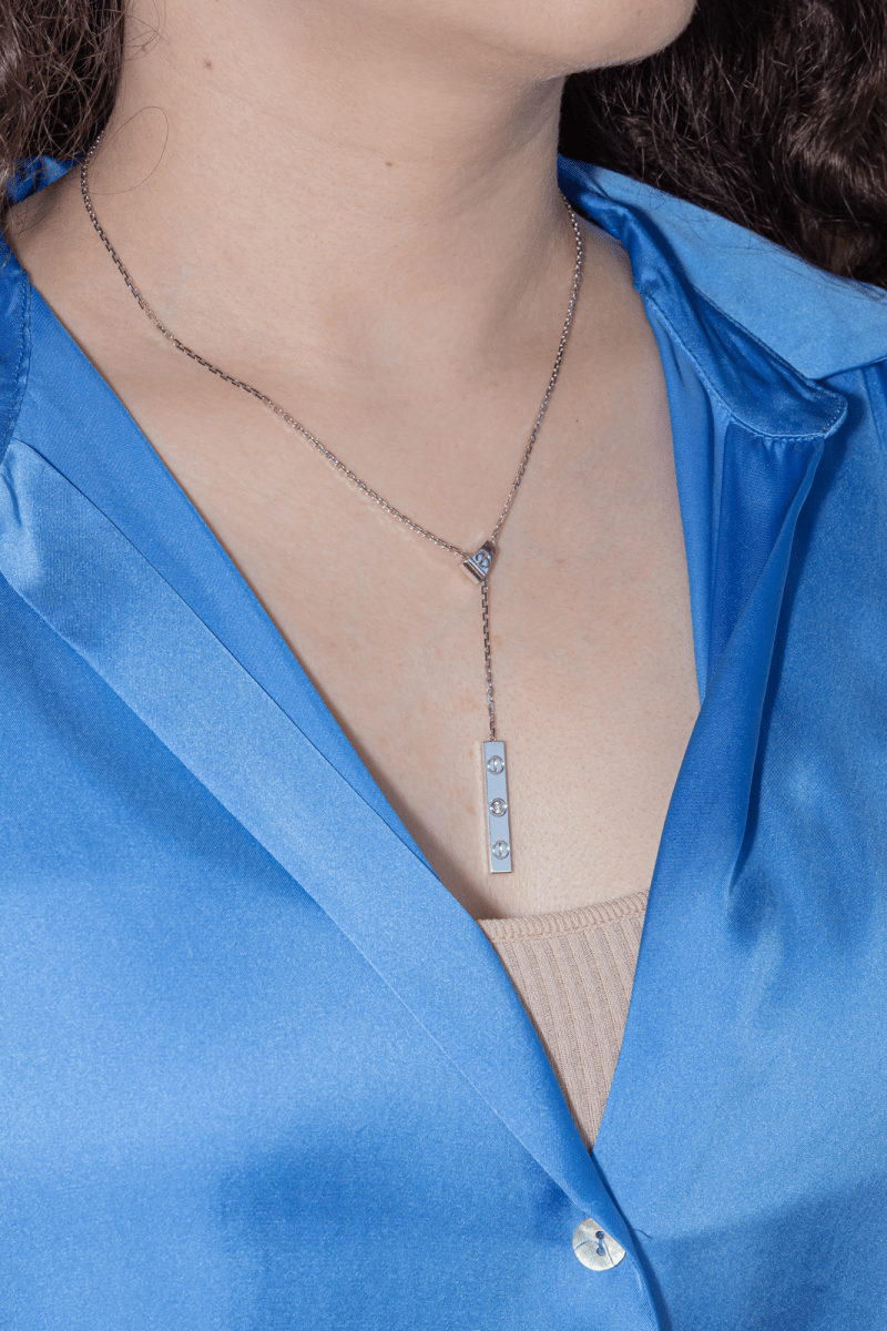 Cartier Collier Love Or blanc Diamant - Maison Eloe