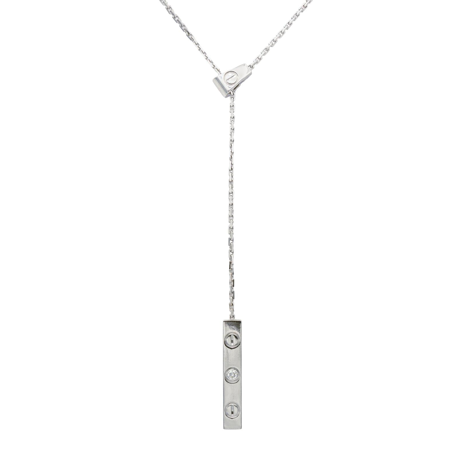 Cartier Collier Love Or blanc Diamant