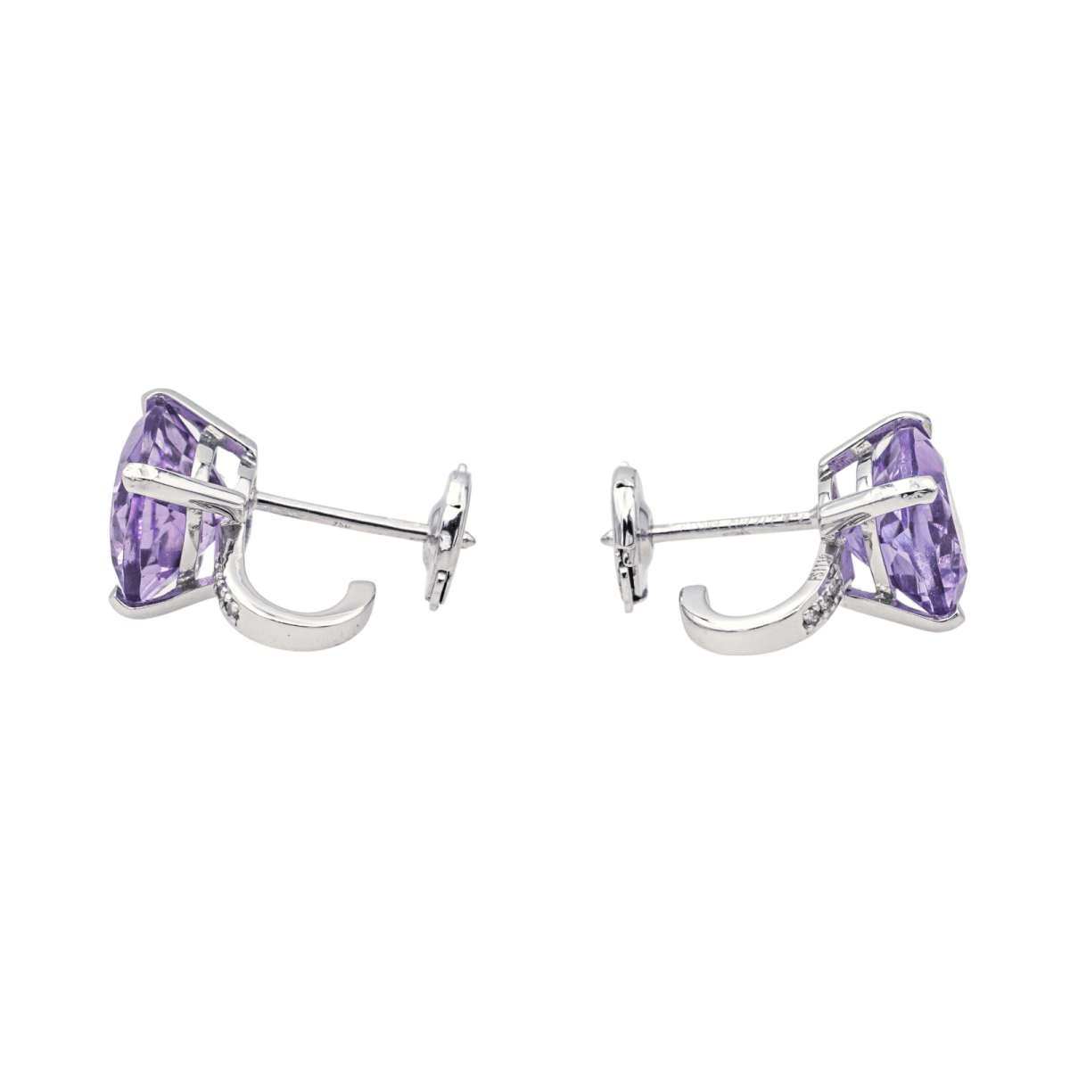 Mauboussin Boucles d'oreilles Petit visage d'amour Or blanc Améthyste - Maison Eloe