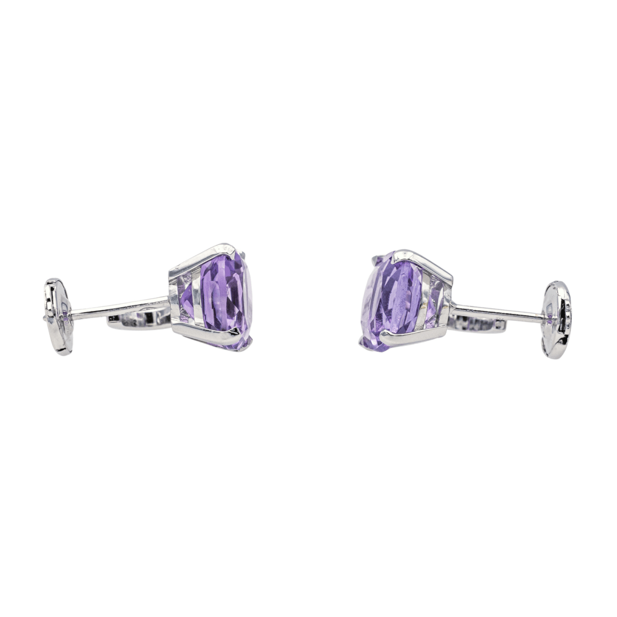 Mauboussin Boucles d'oreilles Petit visage d'amour Or blanc Améthyste - Maison Eloe