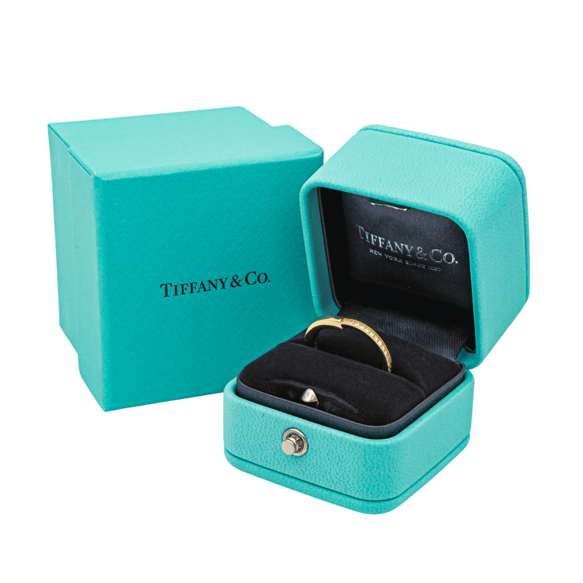 Tiffany & Co Bague Lock Or jaune Diamant - Maison Eloe