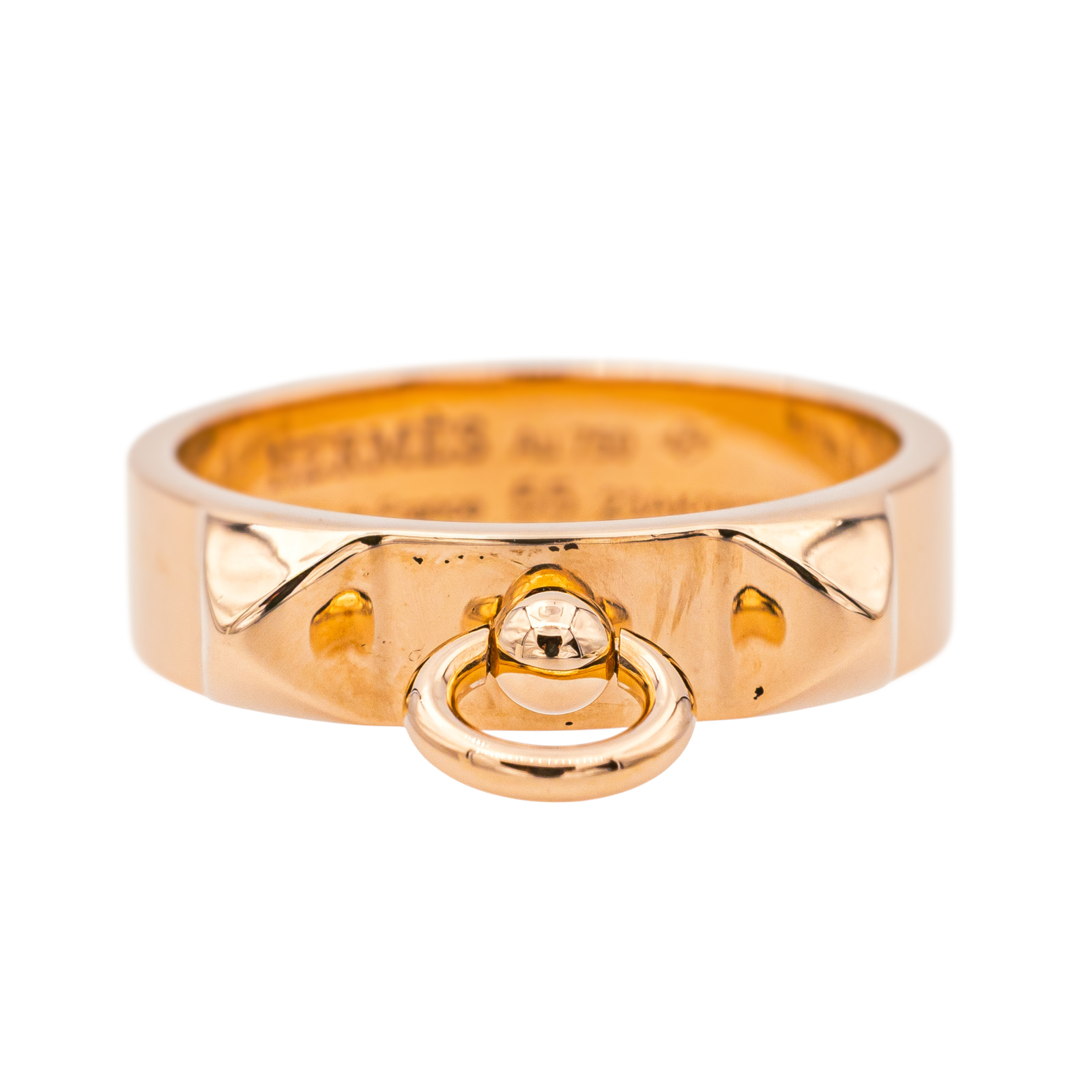 Hermès Bague Collier de chien Or rose