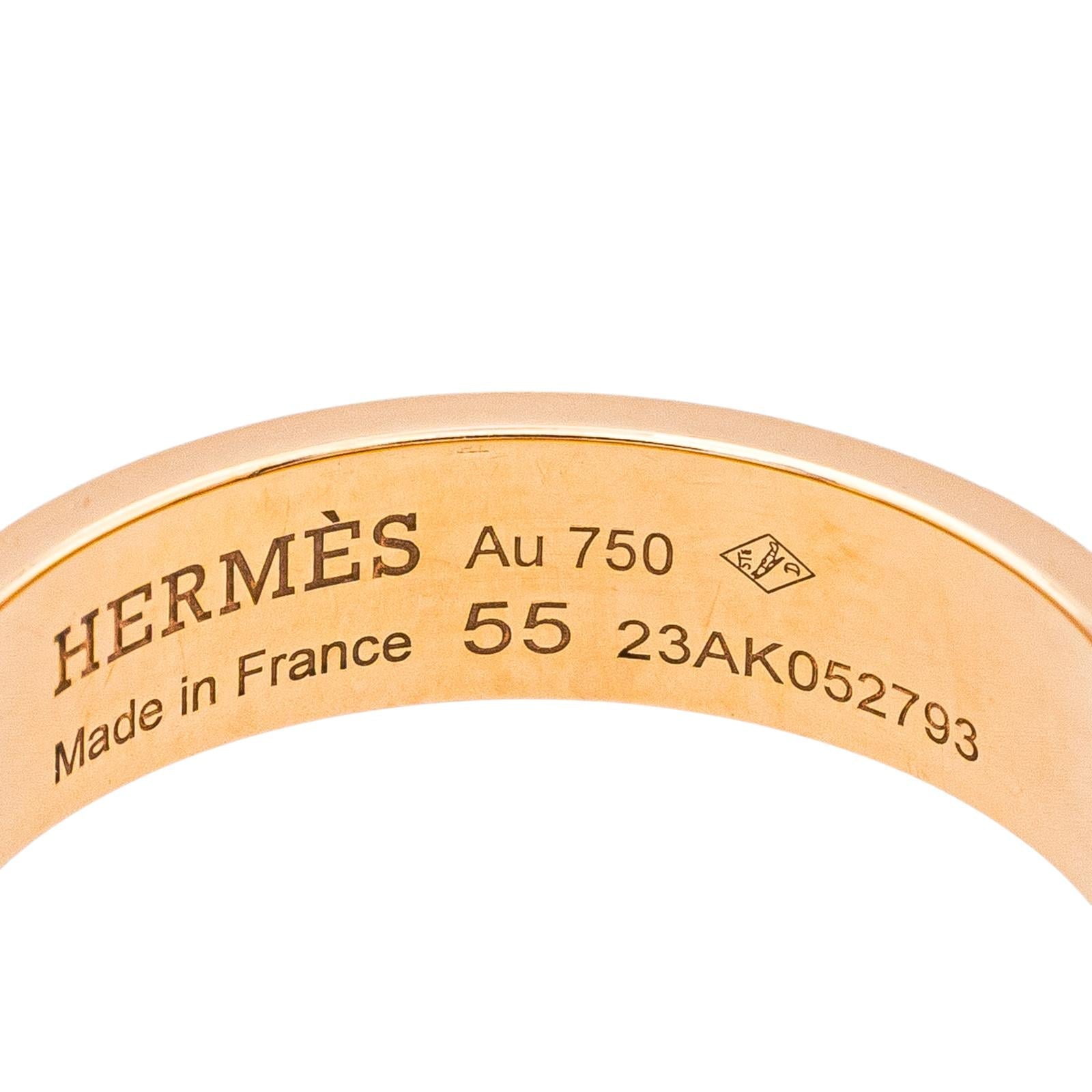Hermès Bague Collier de chien Or rose