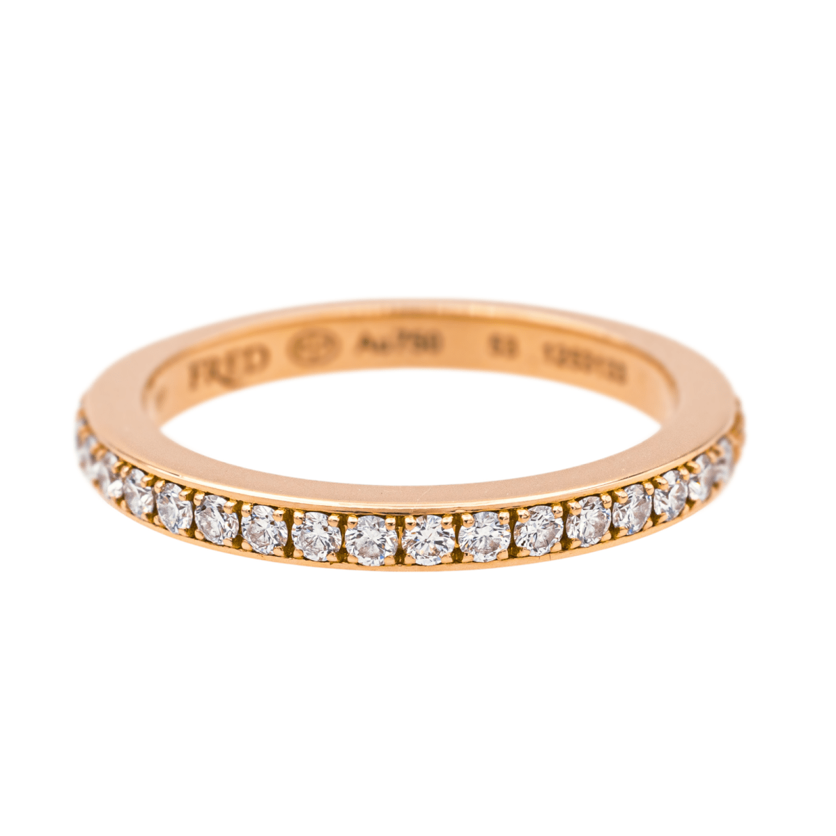 Fred Bague Demi - alliance Force 10 duo Or rose Diamant - Maison Eloe