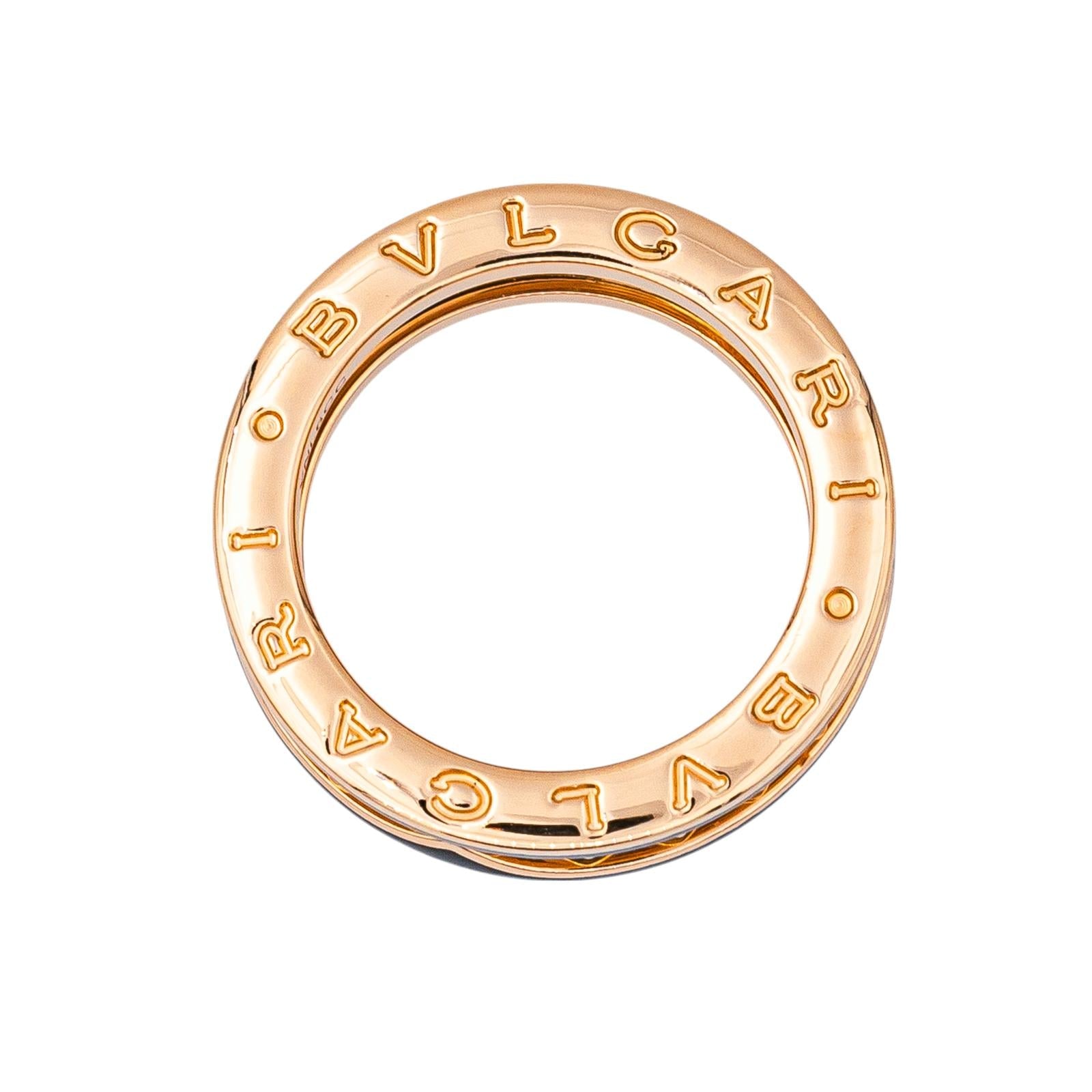 Bulgari Bague B.Zéro1 Or rose , Céramique