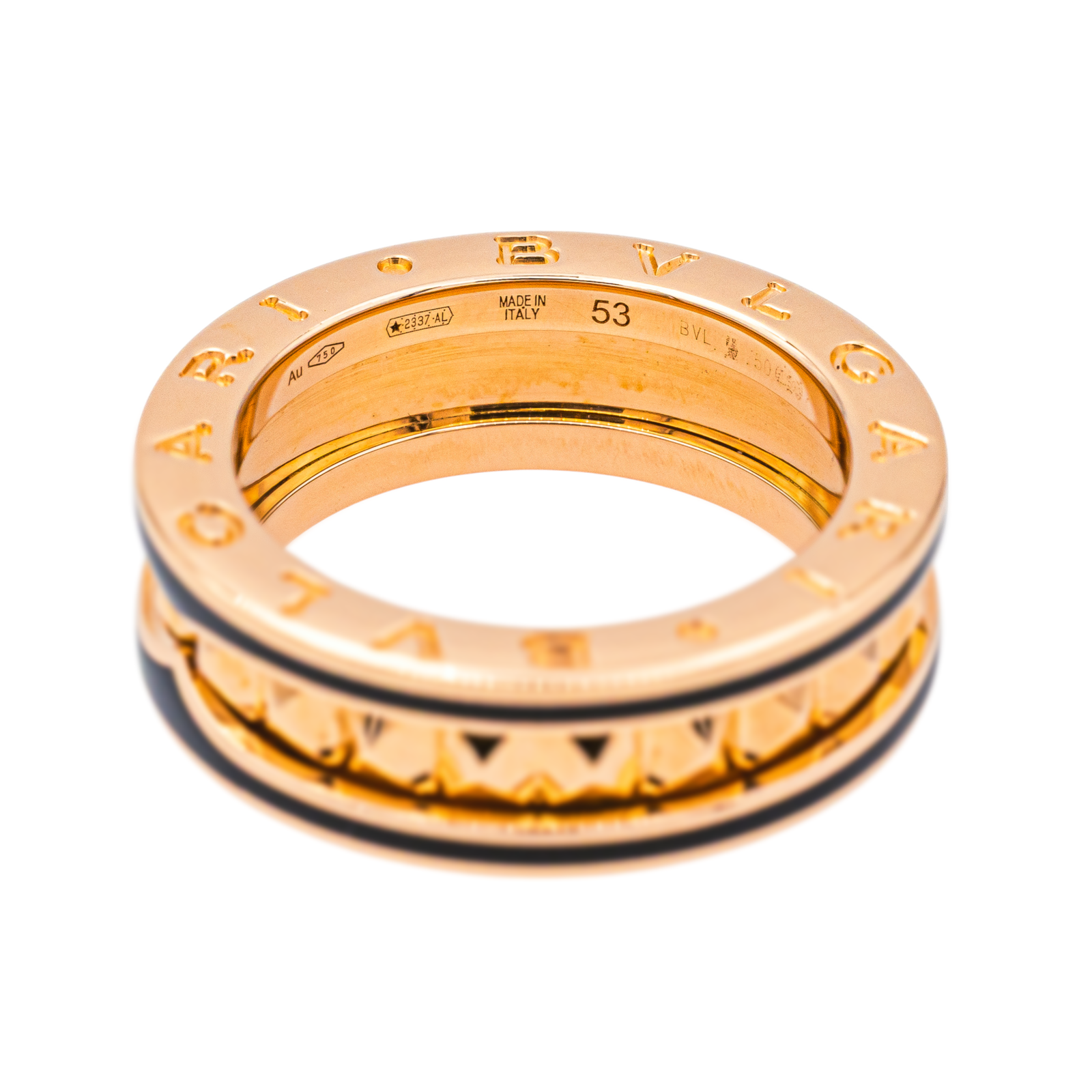 Bulgari Bague B.Zéro1 Or rose , Céramique