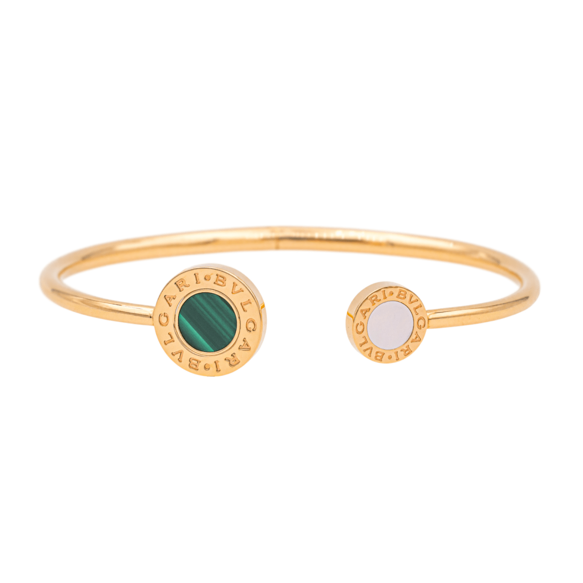 Bulgari Bracelet Jonc Bvlgari Bvlgari Or rose Malachite - Maison Eloe