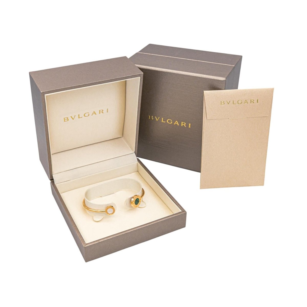 Bulgari Bracelet Jonc Bvlgari Bvlgari Or rose Malachite - Maison Eloe