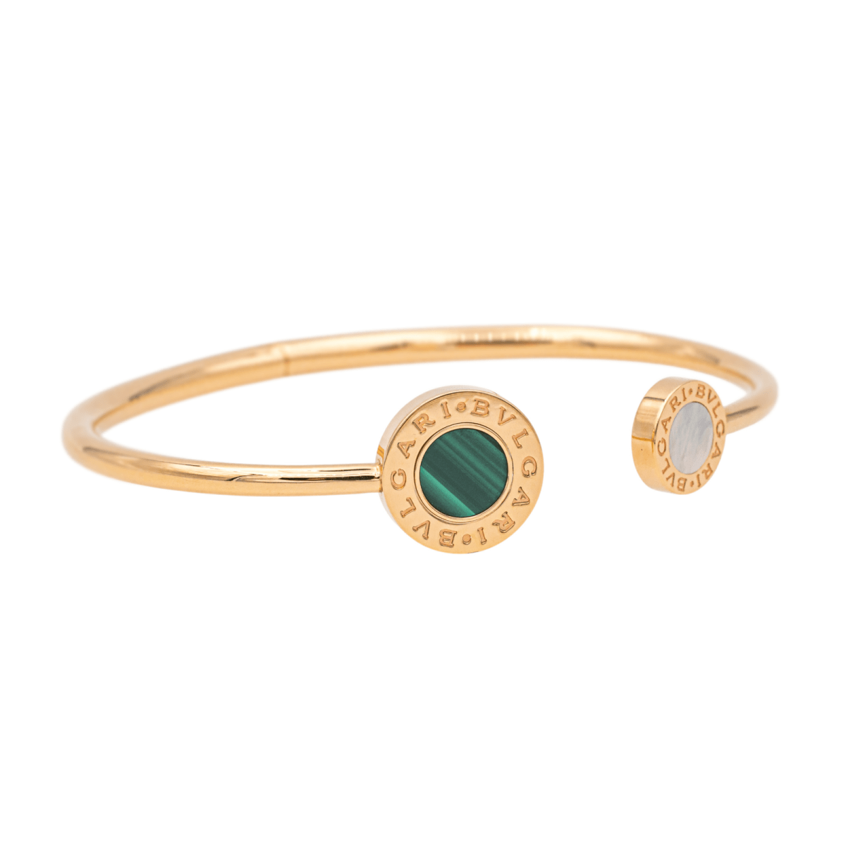 Bulgari Bracelet Jonc Bvlgari Bvlgari Or rose Malachite - Maison Eloe