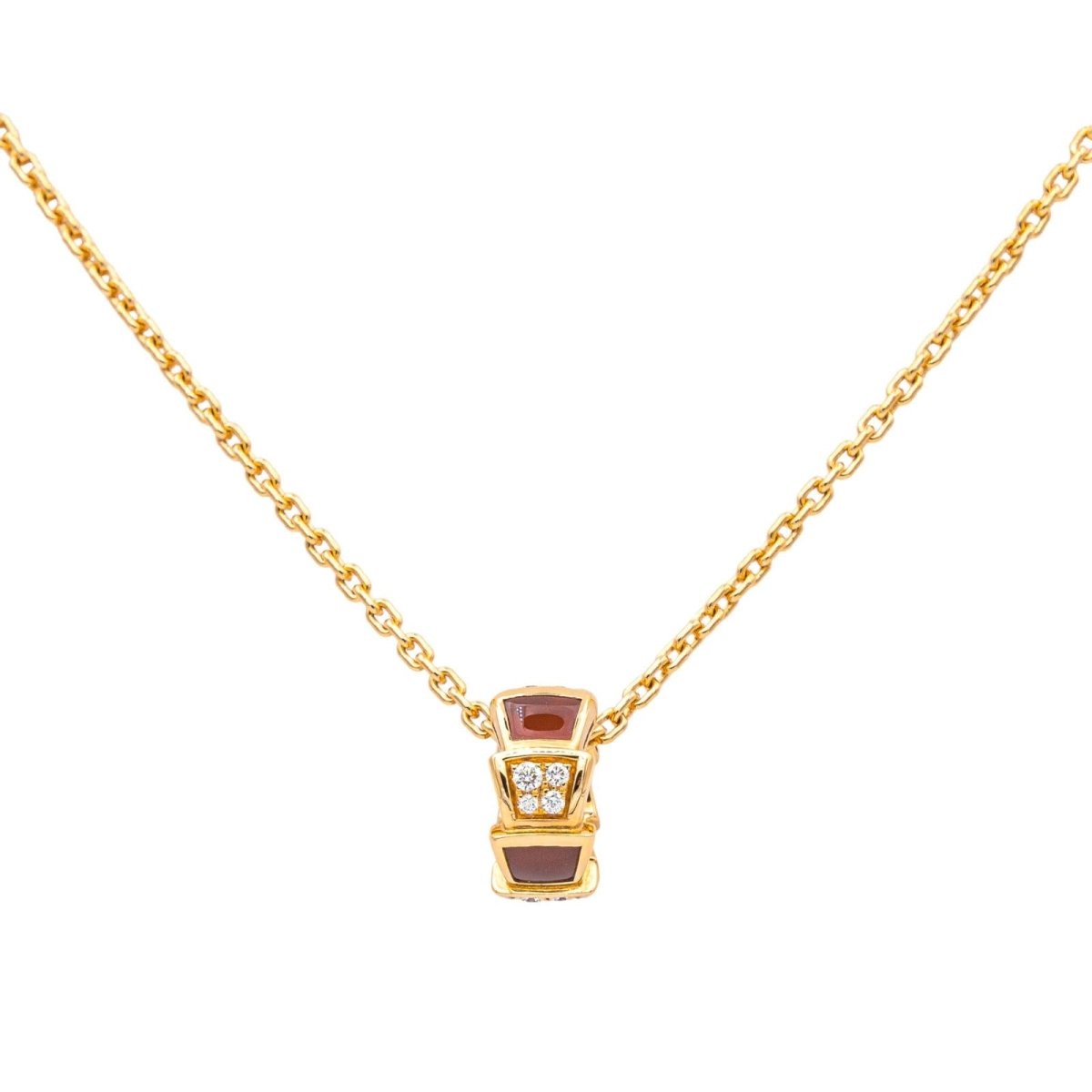 Bulgari Collier Serpenti Or rose Cornaline - Maison Eloe