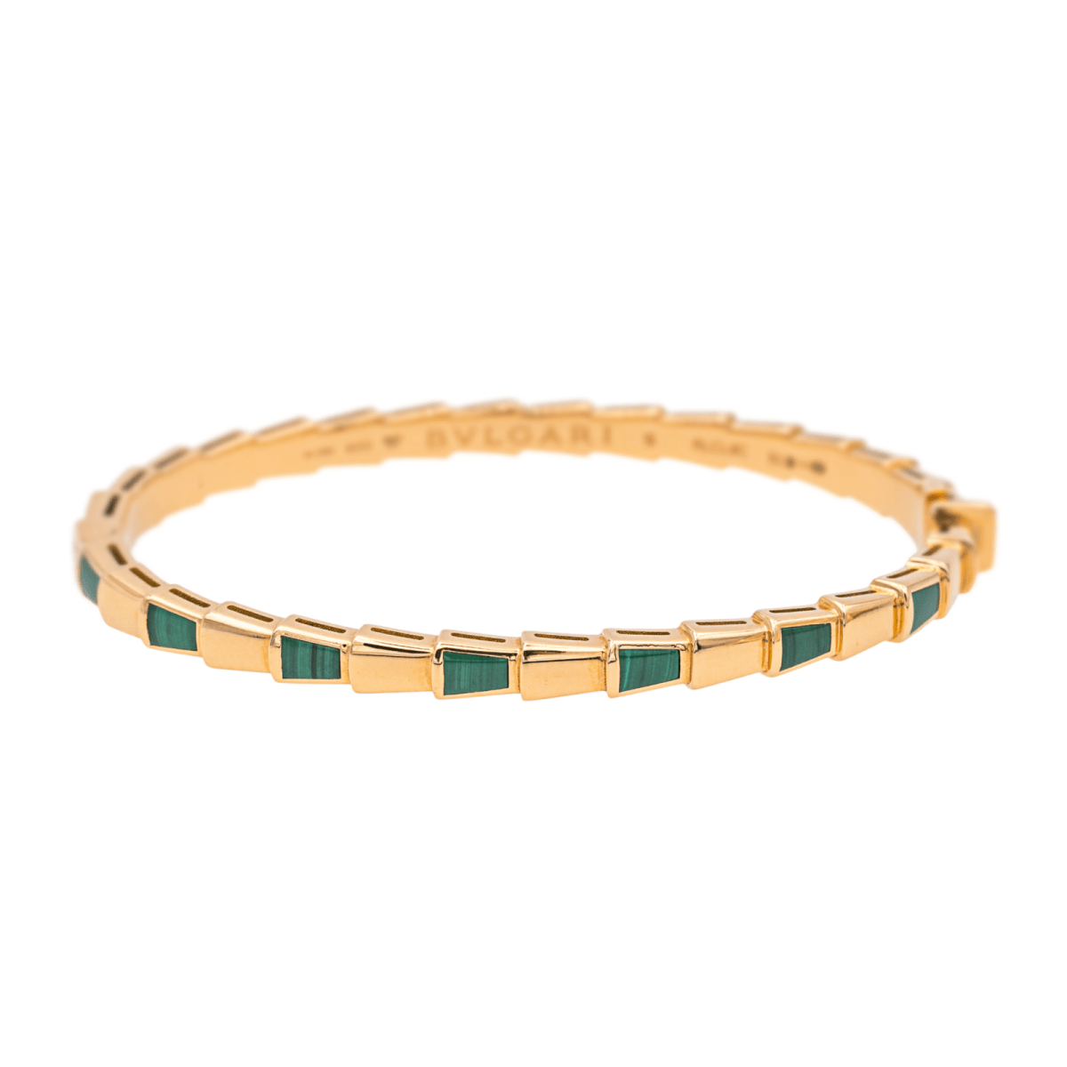 Bulgari Bracelet Serpenti Or rose Malachite - Maison Eloe