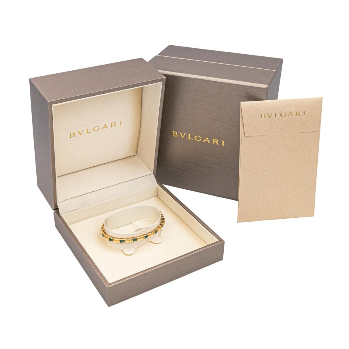 Bulgari Bracelet Serpenti Or rose Malachite - Maison Eloe