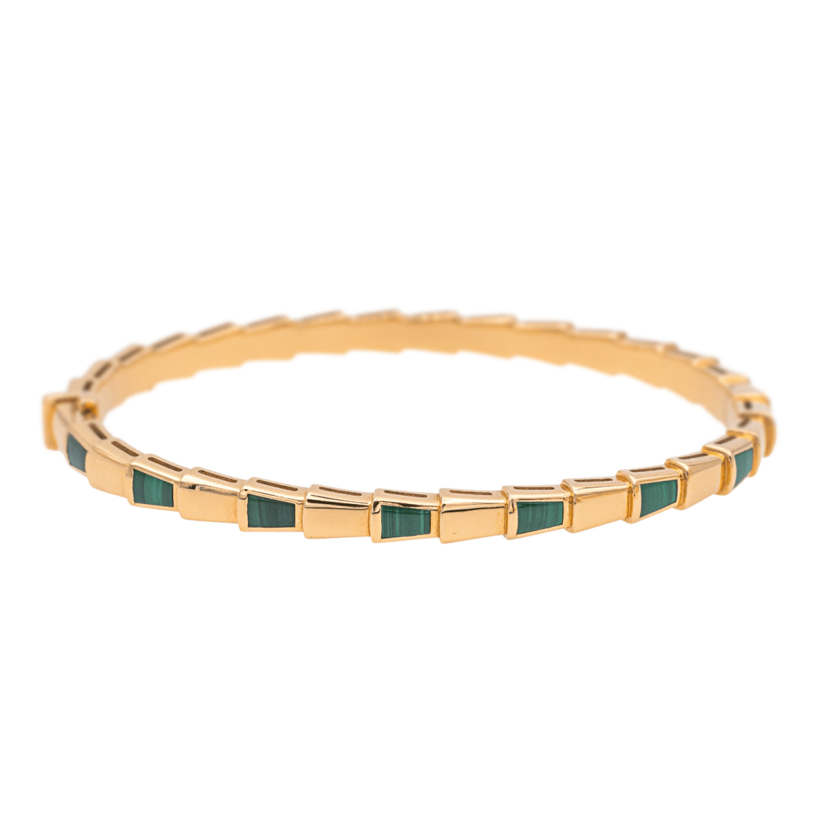 Bulgari Bracelet Serpenti Or rose Malachite - Maison Eloe