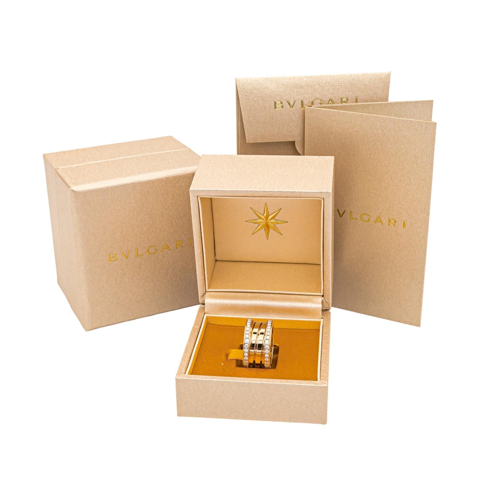 Bulgari Bague B.Zéro1 Or rose Diamant occasion vendue full set