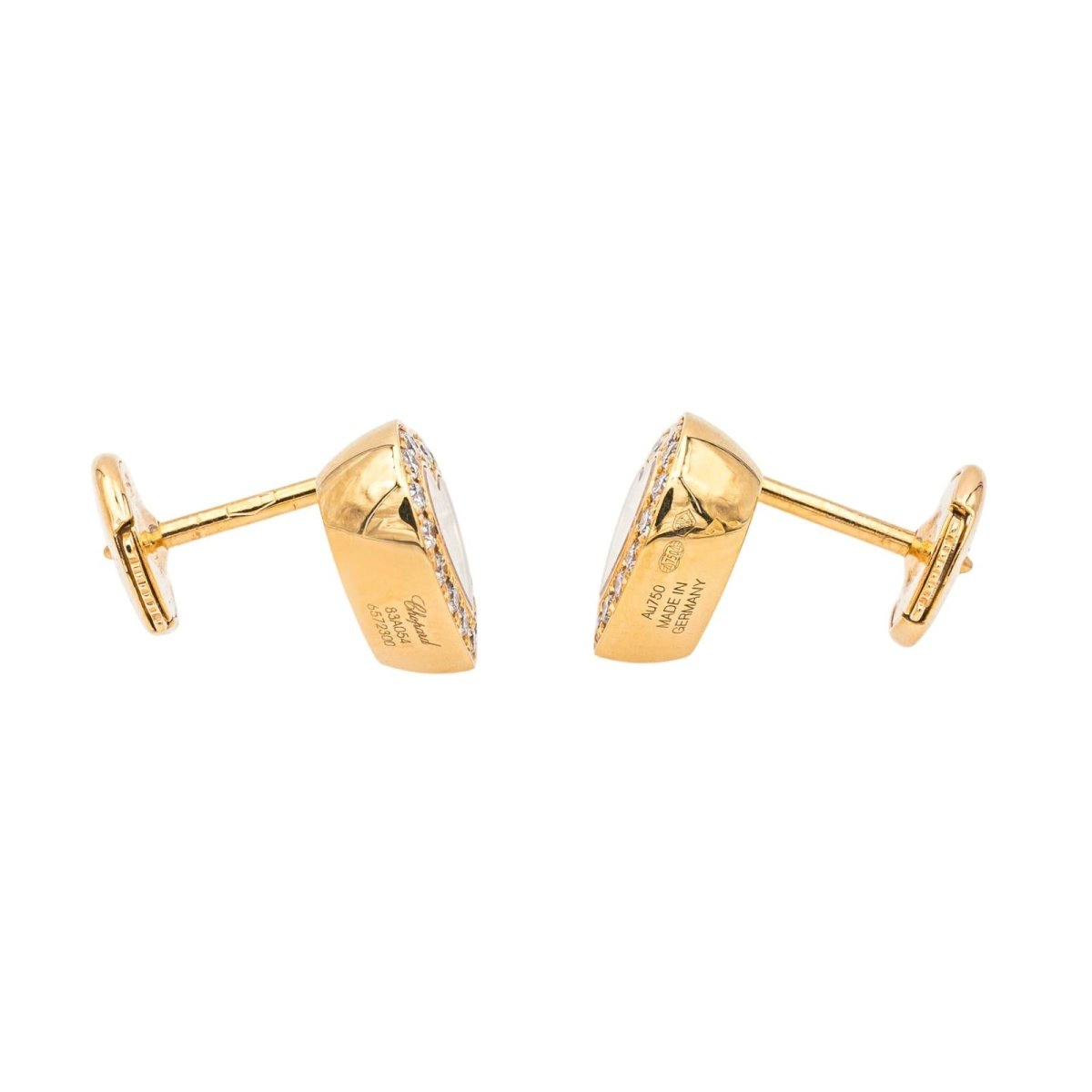 Chopard Boucles d'oreilles Happy diamonds Or rose Diamant - Maison Eloe