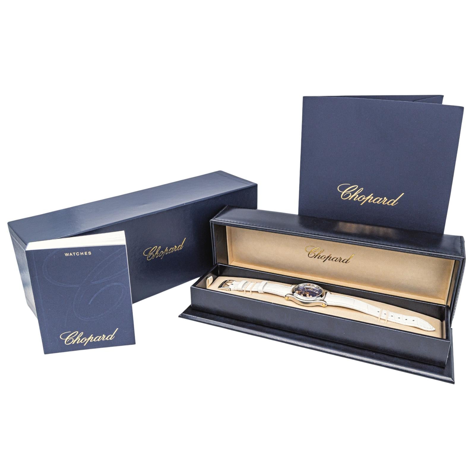 Chopard Montre Happy sport Acier Diamants occasion révisée et garantie vendue full set