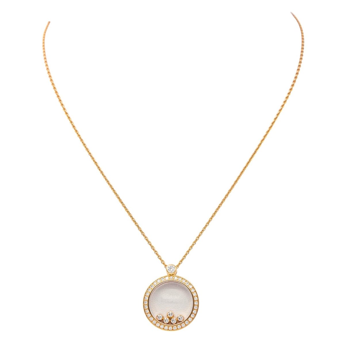 Chopard Collier Happy diamonds Or rose Diamant - Maison Eloe