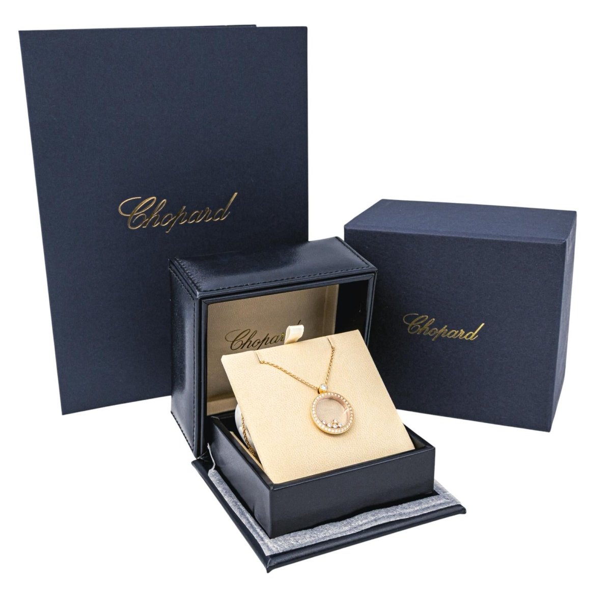 Chopard Collier Happy diamonds Or rose Diamant - Maison Eloe