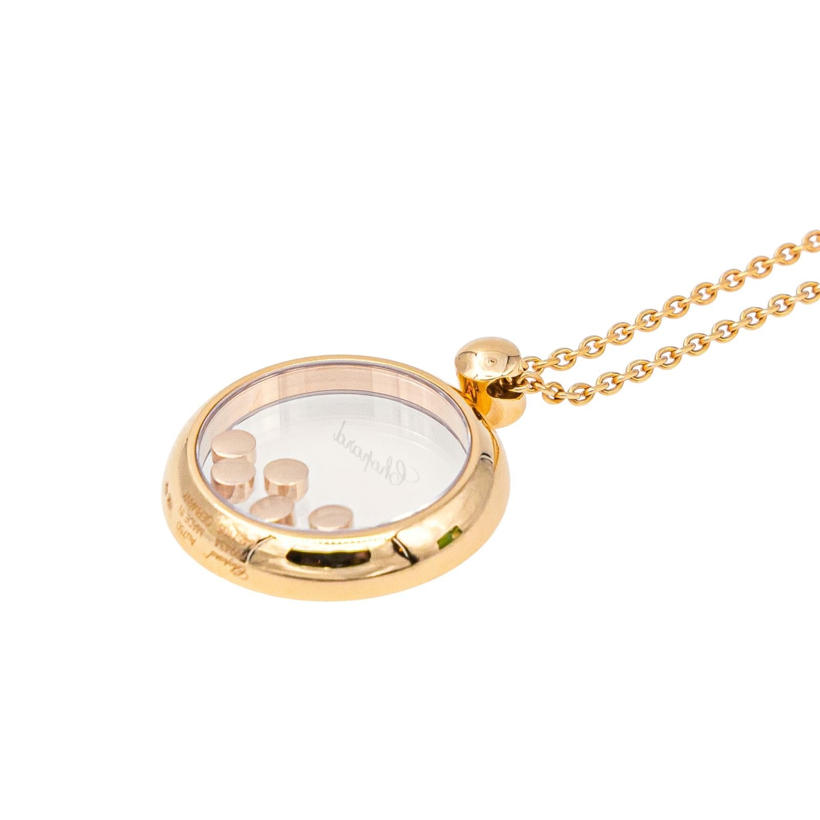 Chopard Collier Happy diamonds Or rose Diamant